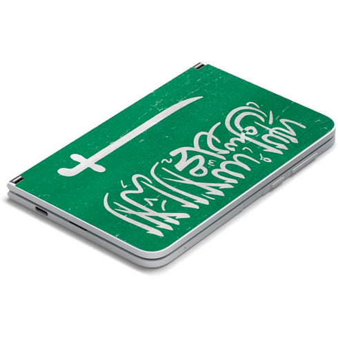 Saudi Arabia Flag Distressed Surface Duo Skin