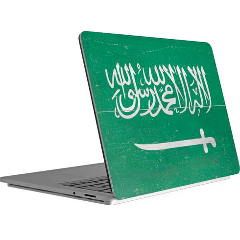 Saudi Arabia Flag Distressed Surface Laptop Studio Skin