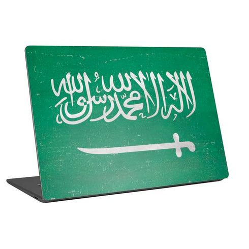 Saudi Arabia Flag Distressed Universal Laptop 12in (9.8 x 6.8in) Skin