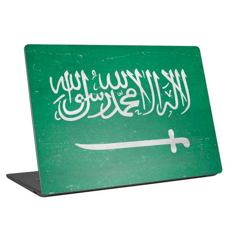 Saudi Arabia Flag Distressed Universal Laptop 16.6in (13.4 x 9.7in) Skin