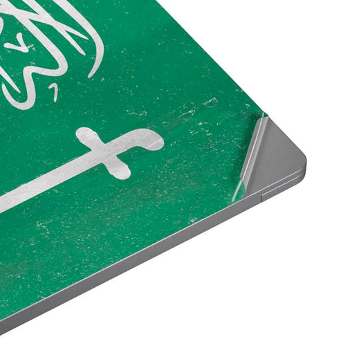 Saudi Arabia Flag Distressed Universal Laptop 16.6in (13.4 x 9.7in) Skin