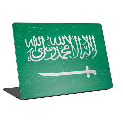 Saudi Arabia Flag Distressed Universal Laptop 17in (13.8 x 10in) Skin