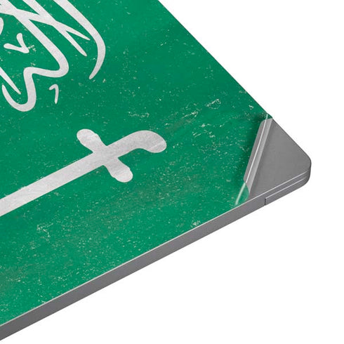 Saudi Arabia Flag Distressed Universal Laptop 17in (13.8 x 10in) Skin