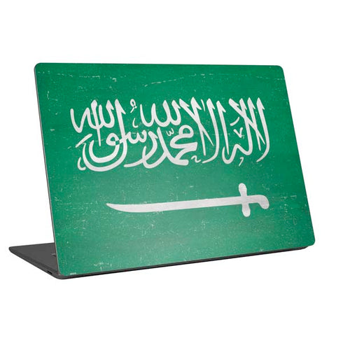 Saudi Arabia Flag Distressed Universal Laptop 18in (14.6 x 10.6in) Skin