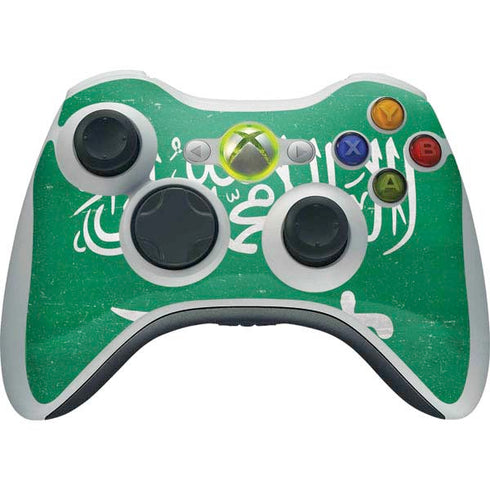 Saudi Arabia Flag Distressed Xbox 360 Wireless Controller Skin