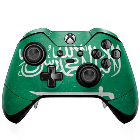 Saudi Arabia Flag Distressed Xbox One Elite Controller Skin
