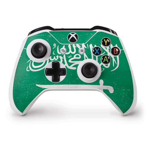 Saudi Arabia Flag Distressed Xbox One S Controller Skin