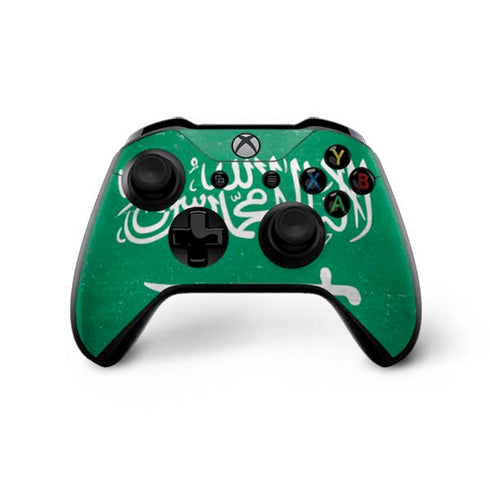 Saudi Arabia Flag Distressed Xbox One X Controller Skin