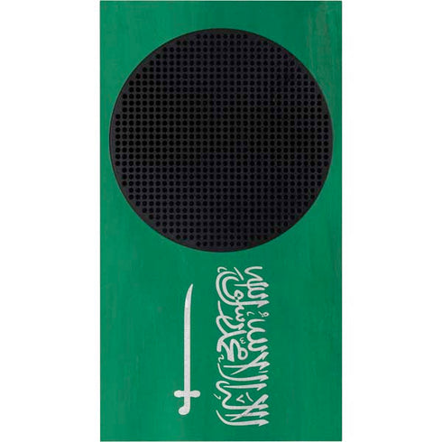 Saudi Arabia Flag Distressed Xbox Series S Console Skin