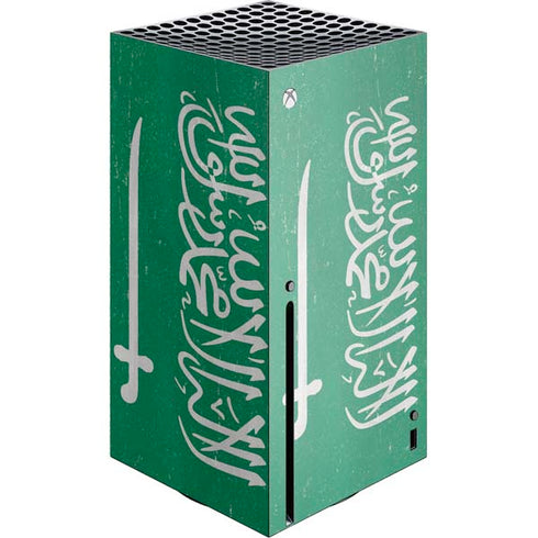 Saudi Arabia Flag Distressed Xbox Series X Console Skin