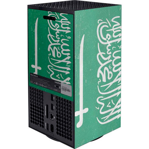 Saudi Arabia Flag Distressed Xbox Series X Console Skin