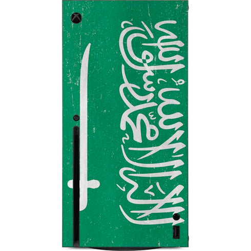 Saudi Arabia Flag Distressed Xbox Series X Console Skin