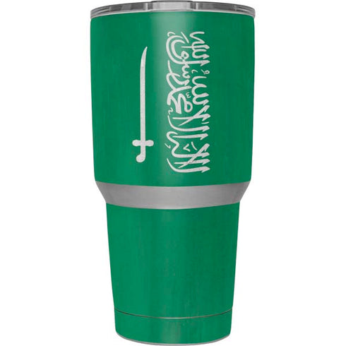 Saudi Arabia Flag Distressed Yeti 30oz Rambler Tumbler Skin