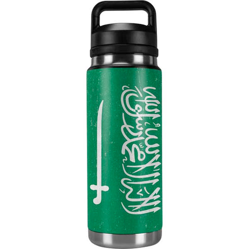 Saudi Arabia Flag Distressed YETI Rambler 26oz Bottle Skin