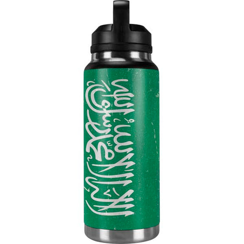 Saudi Arabia Flag Distressed YETI Rambler 36oz Bottle Skin