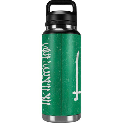 Saudi Arabia Flag Distressed YETI Rambler 36oz Bottle Skin