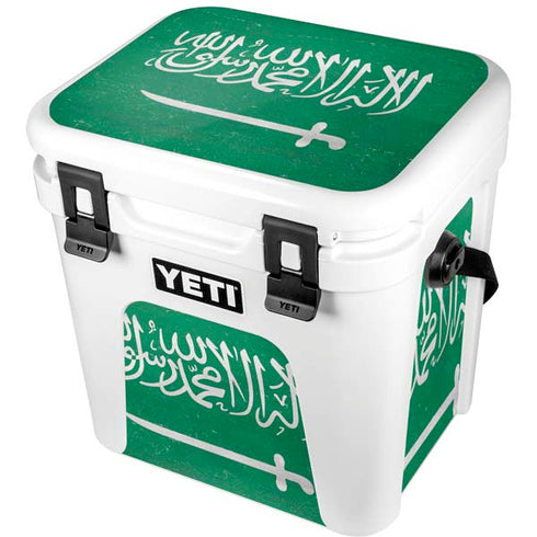 Saudi Arabia Flag Distressed YETI Roadie 24 Hard Cooler Skin