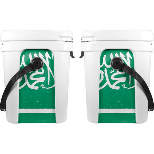 Saudi Arabia Flag Distressed YETI Roadie 24 Hard Cooler Skin