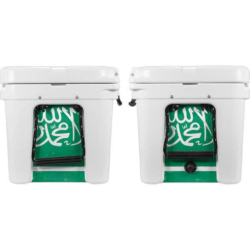 Saudi Arabia Flag Distressed YETI Tundra 35 Hard Cooler Skin