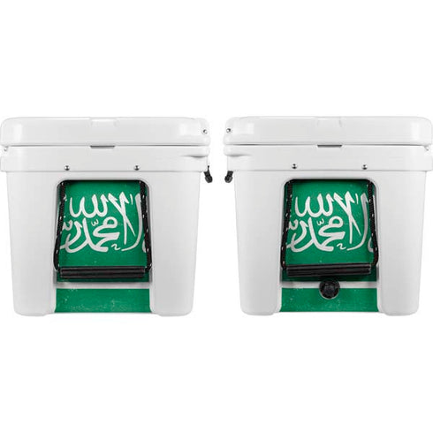 Saudi Arabia Flag Distressed YETI Tundra 65 Hard Cooler Skin