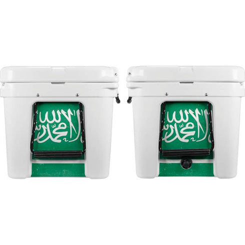 Saudi Arabia Flag Distressed YETI Tundra 75 Hard Cooler Skin