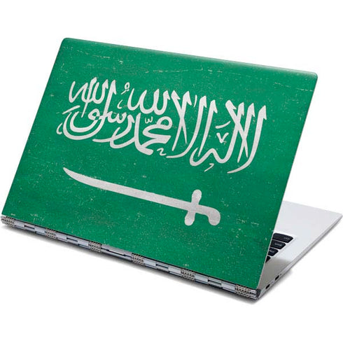 Saudi Arabia Flag Distressed Yoga 910 2-in-1 14in Touch-Screen Skin