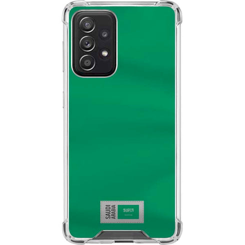 Saudi Arabia Soccer Flag Galaxy A52 5G Clear Case