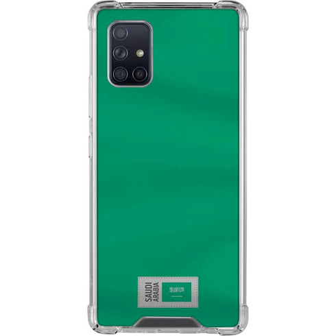 Saudi Arabia Soccer Flag Galaxy A71 5G Clear Case