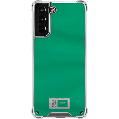 Saudi Arabia Soccer Flag Galaxy S21 Plus 5G Clear Case