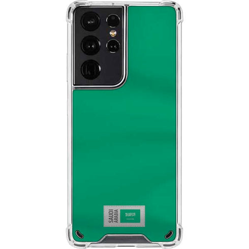 Saudi Arabia Soccer Flag Galaxy S21 Ultra 5G Clear Case