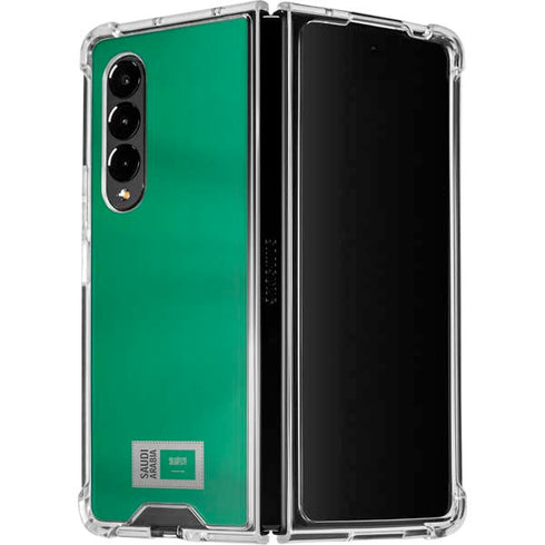 Saudi Arabia Soccer Flag Galaxy Z Fold4 5G Clear Case