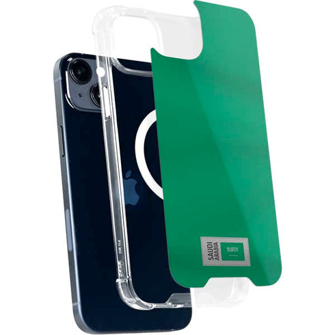 Saudi Arabia Soccer Flag iPhone 15 Plus MagSafe Case