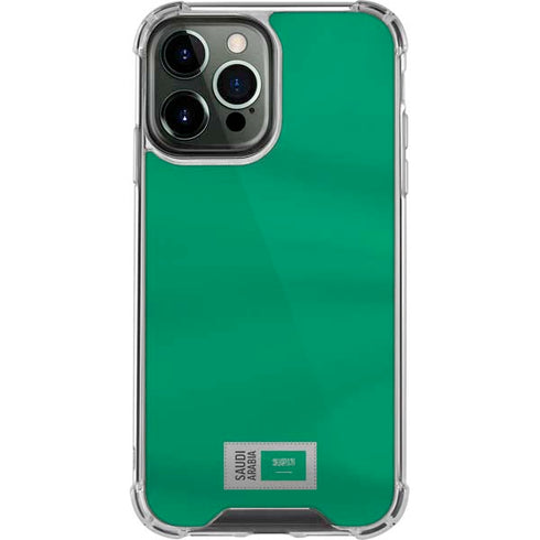 Saudi Arabia Soccer Flag iPhone 14 Pro Max Clear Case