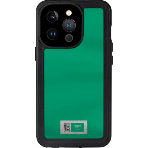 Saudi Arabia Soccer Flag iPhone 14 Pro Waterproof Case