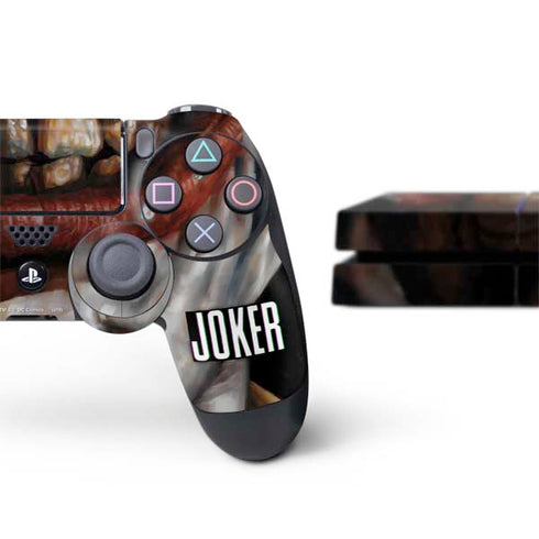 DC Comics Joker Graphic Novel Cover 2008 Art by Lee Bermejo PS4 Console and Controller Bundle Skin