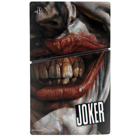 DC Comics Joker Graphic Novel Cover 2008 Art by Lee Bermejo PS5 Slim Disk Bundle Skin