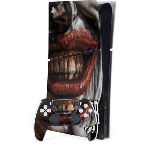 DC Comics Joker Graphic Novel Cover 2008 Art by Lee Bermejo PS5 Slim Digital Edition Bundle Skin