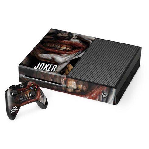 DC Comics Joker Graphic Novel Cover 2008 Art by Lee Bermejo Xbox One Console and Controller Bundle Skin