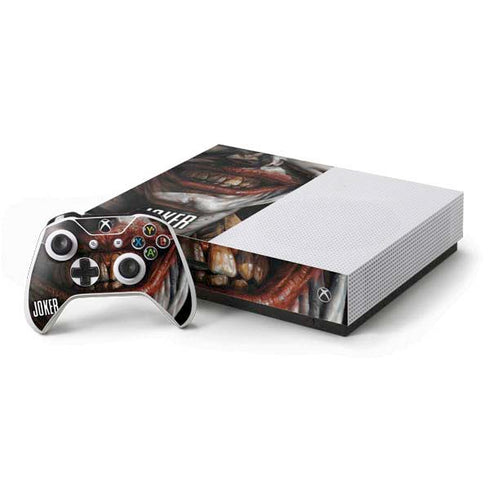 DC Comics Joker Graphic Novel Cover 2008 Art by Lee Bermejo Xbox One S Console and Controller Bundle Skin