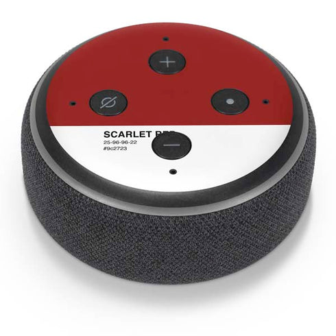 Scarlet Red Amazon Echo Dot Skin