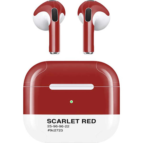 Scarlet Red Apple AirPods (3rd Gen 2021) Skin