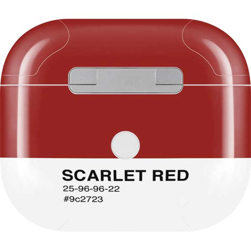 Scarlet Red Apple AirPods (3rd Gen 2021) Skin