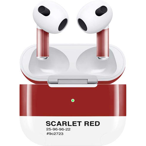 Scarlet Red Apple AirPods (3rd Gen 2021) Skin