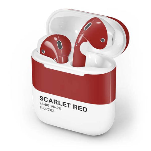 Scarlet Red Apple AirPods Skin