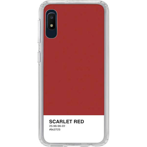 Scarlet Red Galaxy A10e Clear Case