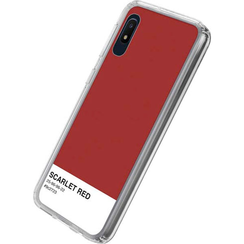 Scarlet Red Galaxy A10e Clear Case