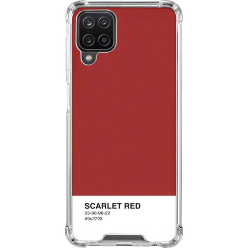 Scarlet Red Galaxy A12 Clear Case