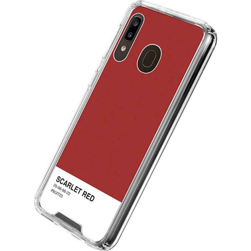 Scarlet Red Galaxy A30 Clear Case