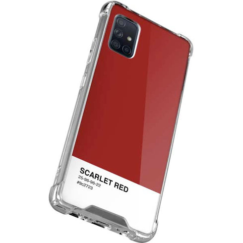 Scarlet Red Galaxy A71 5G Clear Case