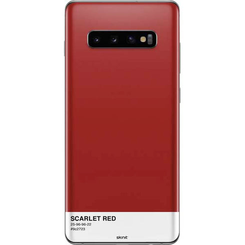 Scarlet Red Galaxy S10 Plus Skin